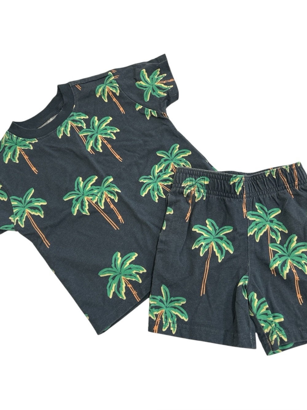 Garanimals Blue Tee with Green and Yellow Palm Print